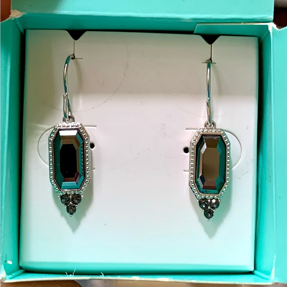 Vintage Look Black Dangle Earrings